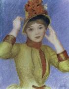 Pierre Renoir Bust of a Woman with Yellow Corsage oil painting picture wholesale